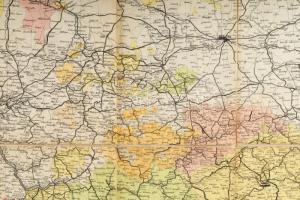 Közép-Európa vasúttérképe. H[ermann] Müller Karte der Eisenbahnen Mittel-Europa?s mit Angabe sämtlic...