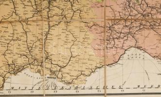 Közép-Európa vasúttérképe. H[ermann] Müller Karte der Eisenbahnen Mittel-Europa?s mit Angabe sämtlic...