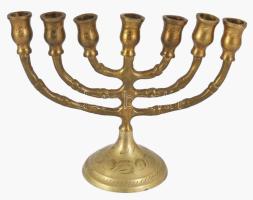 Bronz menóra, 16x12 cm