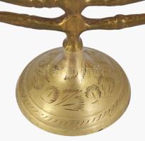 Bronz menóra, 16x12 cm