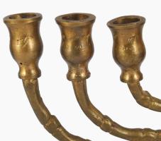 Bronz menóra, 16x12 cm