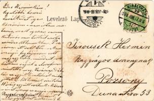 1908 Hajdúszoboszló, Református templom. Körner Béla kiadása + "KIRÁLYHÁZA - BUDAPEST 20. SZ.&q...