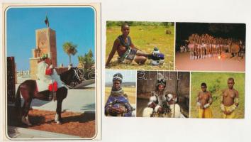 12 db MODERN egzotikus tájak és emberek képeslap, közte néhány enyhén erotikus / 12 modern postcards...