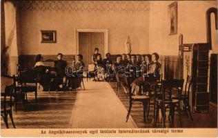 Eger, Angolkisasszonyok Intézete, internátus társalgó terme, belső (fl)