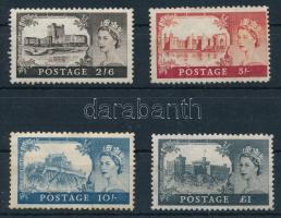 Nagy-Britannia 1955 Mi 278-281 (**Mi EUR 300,-) (5Sh sárgás gumi / yellowish gum, 10Sh falcos, rozsda / hinged, stain, 1? újragumizva, sarokhiba / regummed, damaged corner)