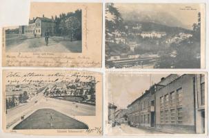 31 db RÉGI sérült vagy hiányos képeslap, magyar és külföldi városok; közte pár modern / 31 pre-1945 postcards in damaged condition, Hungarian and foreign town-views; including a few modern ones