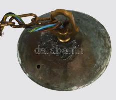 cca 1920 Német bronz ötágú csillár, d: 38 cm