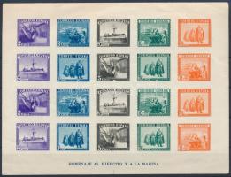 Spanyolország 1938 Mi blokk 10B szokásos kis gumitörések (Mi EUR 300.-)