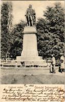 1902 Debrecen, Csokonai szobor. Pongrácz Géza kiadása, Kiss Ferenc eredeti fényképe után