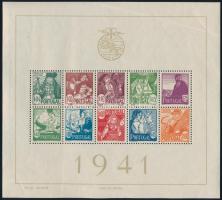 Portugália 1941 Mi blokk 4 a kereten gumitörés (Mi EUR 300.-) (folded)