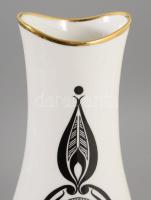 Hollóházi Jurcsák László által tervezett váza. Matricás, jelzett, hibátlan 32 cm
