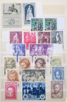 Festmény motívum gyűjtemény hozzá kevés egyéb bélyeg (Ciprus, svéd, Malta) 10 lapos közepes Schaubek...