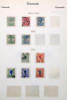 Dánia 1851/1900 szép klasszikus gyűjtemény, benne jó értékek is, kis hibákkal Mi 2, 10, 21, stb. Érd...