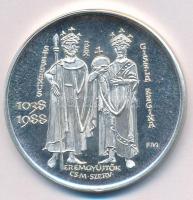 Fritz Mihály (1947- ) 1988. "A Szent Jobb Szegeden" kétoldalas, peremen jelzett Ag emlékérem (35,73g/0.835/42,5mm) T:AU Adamo SG22