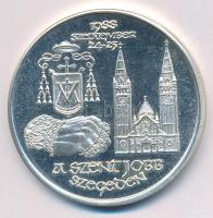 Fritz Mihály (1947- ) 1988. "A Szent Jobb Szegeden" kétoldalas, peremen jelzett Ag emlékér...