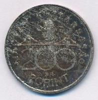 1992. 200Ft Ag "MNB" T:XF patina Adamo F13