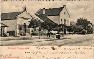 1905 Varannó, Vranov nad Toplou; utca, vendéglő, Cséri Herman üzlete és saját kiadása / street view,...
