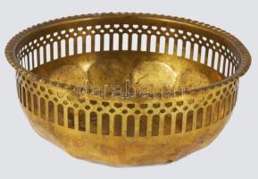 Rézlemez kínáló, patinás, 20x8 cm