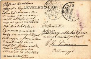 1908 Léva, Levice; Kegyesrendi főgimnázium. Dukesz Lipót kiadása / grammar school (fl)