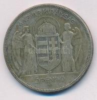 1930. 5P Ag "Horthy jobbra" T:F patina
Adamo P8