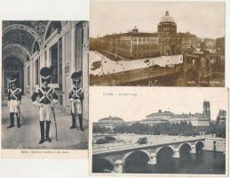 21 db RÉGI külföldi város képeslap, vegyes minőségben / 21 pre-1945 foreign town-view postcards, in mixed quality