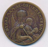 1930. "II. Ottó Magyarország örökös királya / Bizalmam az ősi erényben" kétoldalas bronz e...