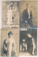 12 db RÉGI motívum képeslap: magyar színészek és színésznők / 12 pre-1945 motive postcards: Hungarian actors and actresses
