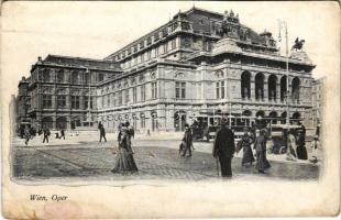 Wien, Vienna, Bécs; Oper / opera house, tram (b)