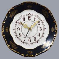 Zsolnay Pompadour falióra. Porcelán, kézzel festett, jelzett, hibátlan d: 26 cm