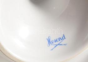 Herendi kétrészes kétágú gyertyatartó, jelzett, 2. oszt., hibátlan, m: 12,5 cm