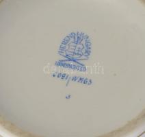 Herendi Waldstein multicolor mintás fedeles edény, rózsa fogóval, jelzett, hibátlan, m: 16 cm