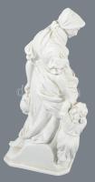 Herendi anya gyermekével szobor, biszkvit porcelán, jelzett, hibátlan, m: 27 cm