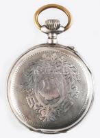 Roskopf ezüst (Ag) zsebóra, zománc számlappal, működik 50 mm