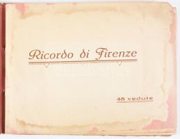 ca 1900 Firenze 48 vedute képes füzet 26x20 cm