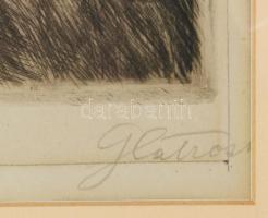 Glatz Oszkár (1872-1958) - Prihoda István (1891-1956): Betűvetés. Színezett rézkarc, papír. Jelzett ...