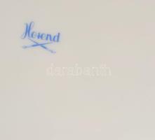 Herendi hecsedli mintás leveskínáló edény rózsa fogóval. Jelzett, 2. oszt., hibátlan, m: 20,5 cm