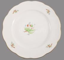 Herendi hecsedli mintás kínálótál. Jelzett, 2. oszt. hibátlan, d: 28,5 cm