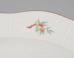 Herendi hecsedli mintás ovális kínálótál. Jelzett, 2. oszt. hibátlan, 36x27 cm