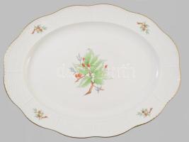 Herendi hecsedli mintás ovális kínálótál. Jelzett, 2. oszt. hibátlan, 36x27 cm