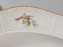 Herendi hecsedli mintás ovális kínálótál. Jelzett, 2. oszt. hibátlan, 36x27 cm