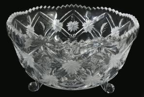 Ólomkristály kínáló, hibátlan, 20x11 cm