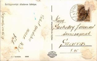 1941 Szilágysomlyó, Simleu Silvaniei; látkép. Máté Jenő felvétele, Lázár kiadása / general view (rag...