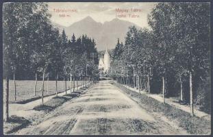 Tátralomnic alley with church