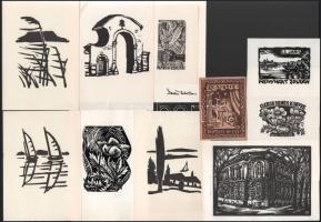 10db klf ex libris és kisgrafika, vegyes technikák és alkotók