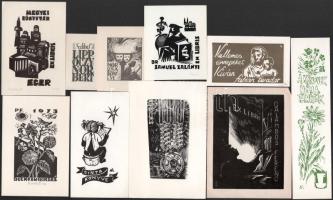 10db klf ex libris és kisgrafika, vegyes technikák és alkotók