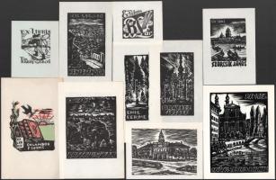 10db klf ex libris és kisgrafika, vegyes technikák és alkotók