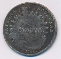 Német Államok / Bajorország 1768. Tallér Ag "III. Miksa" München (27,57g) T:F fülnyom., patina German State / Bavaria 1768. Conventionsthaler Ag " Maximilian III" Munich (27,57g) C:F earmark, patina Krause KM#519.1