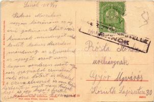 1917 Sanok, po inwazyi, Ul. Jagiellonska. Adam Wilusz / Jagiellonengasse / WWI Polish military, stre...