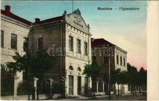 Munkács, Mukacheve, Mukachevo, Mukacevo; M. kir. áll. főgimnázium / school
