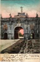 1906 Gyulafehérvár, Karlsburg, Alba Iulia; Karlstor / Károly-kapu. Schäser Ferenc kiadása / castle gate (fl)
